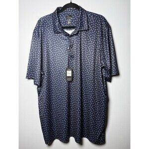 Greg Norman Navy Group Play Dry Men’s  XXL  POLO Abstract Pattern Golf NEW